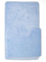 Комплект ковриков для в/к AQUA-PRIME Be'Maks из 2 шт 60х100/60х50см 163 18мм (голубой) 1/25