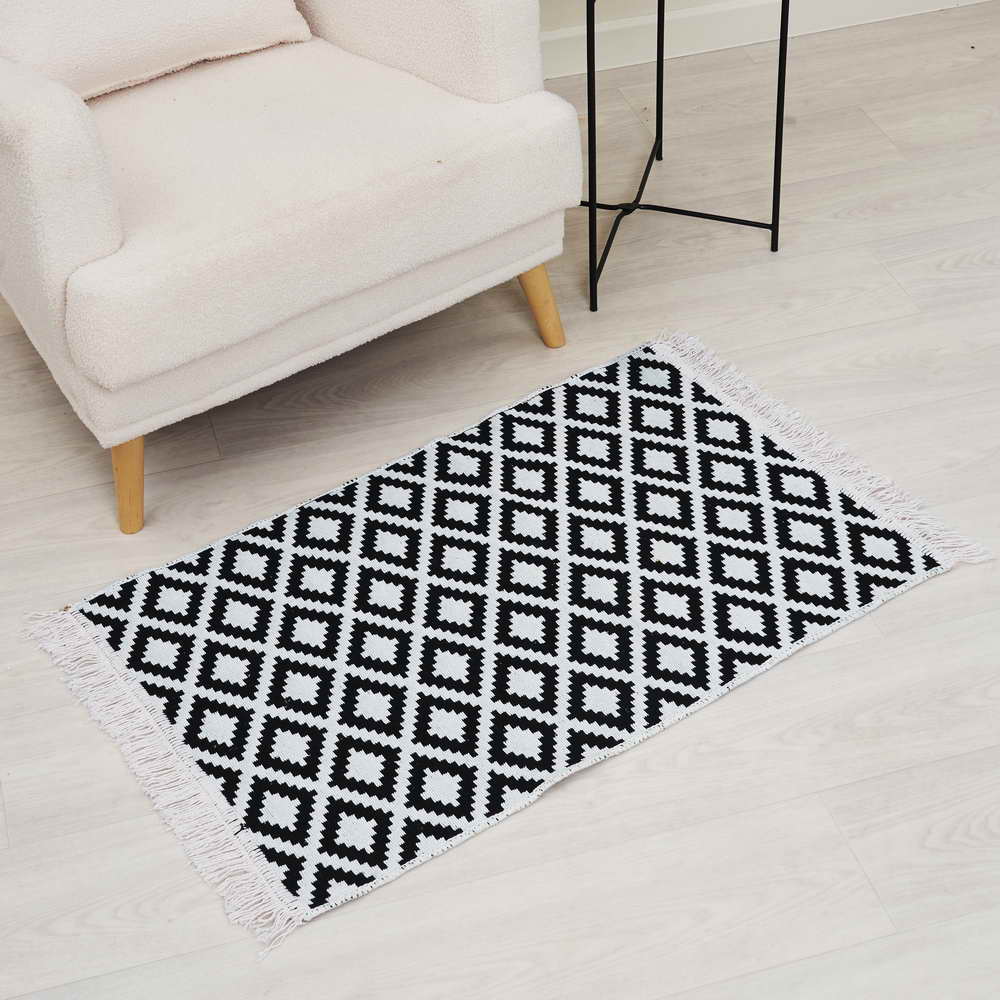 59639 Коврик Kilim GOLD из хлопка 60х90 бежевый Турция_новый размер