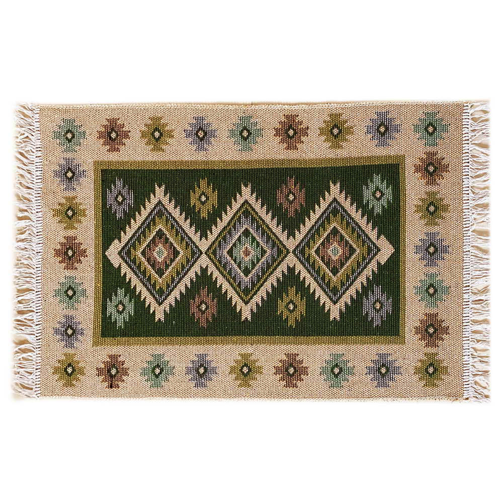 Коврик  Kilim Usak UK02 6120201 50% хлопок. 50% смешанные нити 60х120 зеленый_новый размер